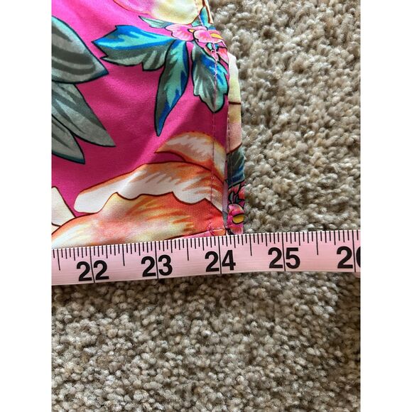 Farm Rio Anthropologie Eulalie Wide-Leg Jumpsuit size XS pink floral spring - Picture 11 of 12